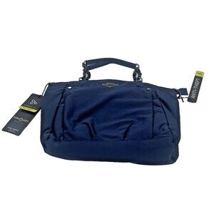 Travelon Cross Body Bag Navy Blue Hobo Messenger Anti-Theft Purse New With Tags